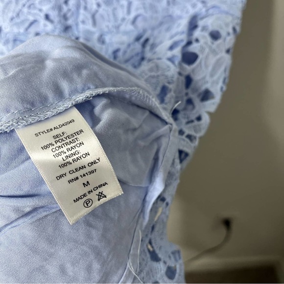 ASTR The Label Periwinkle Lace A Line Midi Dress Sleeveless Blue Womens Size M - Picture 8 of 9